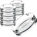 Produktbild: 8x Aschenbecher Glas Tischaschenbecher Ascher rund massiv Gastro Zigaretten Bar