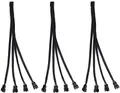 Produktbild: Aypzuke 3 Packs PWN Fan Splitter Lüfterteiler kabel (3PIN +4PIN) 1 bis 4 Converter.