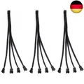 Produktbild: Aypzuke 3 Packs PWN Fan Splitter Lüfterteiler kabel (3PIN +4PIN) 1 bis 4