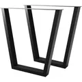 Produktbild: Tischbeine Atria Lite – Schwarze Metallbeine In V-Form Im Minimalistischen Industrial-Stil Für Moderne Ess- Und Arbeitstische - Metalopro