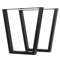 Produktbild: MetaloPro 2 Stück Tischbeine-Metall Schwarz 72cm I Tischkufen Esstisch-Beine Schwerlast Tisch-Gestell Tisch-Untergestell Möbelfüße Tischfüße, Couchtisch Esstisch Wohnzimmertisch Schreibtisch