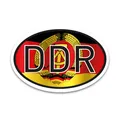 Produktbild: DDR Magnet Länderkennzeichen DDR Flagge - 17,5 x 11,5 cm - kfz_725