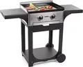Produktbild: Gasgrill Deluxe Plancha - Princess 105055 FR Gasbratplatte mit Trolley, 4800 W, 2 Zone(n), Butan/Propan, 30 mbar, CE, Freestanding (placement)