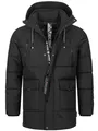 Produktbild: Indicode Herren INWess Steppjacke mit Kapuze | Herrenjacke Winterjacke Freizeitjacke Männer Black, M