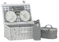 Produktbild: Picknickkorb weide weiß f. 4 Personen inkl. 2x Thermotaschen 48x32 H.22