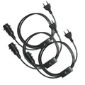 Produktbild: 3x Lampenfassung E14 mit Kabel 5m Stecker Schalter Stromkabel Fassung Schwarz
