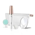 Produktbild: Braun FaceSpa 851v Gesichtsepilierer mit Reinigungsbürste Weiß Bronze