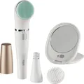 Produktbild: BRAUN FaceSpa Gesichtsepilierer und Reinigungsbürste 851v silber/weiß B-WARE