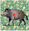 Produktbild: BEARPAW PRODUCTS Zielscheibenauflage Zielscheibe für Bogenschießen mit Pfeil und Bogen Zielpapier Verschiedene Motive 250 g/m² mit Folienkaschierung (Wildschwein, 40x40cm)