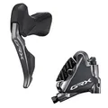 Produktbild: Shimano GRX ST-RX815 GRX Di2 2-Gang STI entlüftet mit BR-RX810 Messschieber, links hinten