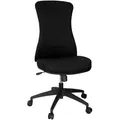 Produktbild: Mid.you Drehstuhl, Schwarz, Textil, Drehkreuz, 54x116x65 cm, Wippmechanik mit Härtegradeinstellung, ergonomische Rückenlehne, Arbeitszimmer, Bürostühle, Drehstühle