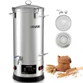 Produktbild: VEVOR elektrisches Bierbraugerät Bierbrauanlage Braukessel 30 L Hausgebrauch, Gehäuse aus Edelstahl 304, Maischekochgerät mit integriertem Innenfas