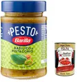 Produktbild: 3x Barilla Pesto Basilico e Pistacchio Pesto Glutenfrei 190g+Italian Polpa 400g