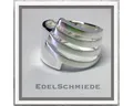 Produktbild: Edelschmiede925 Silberring breiter Silberring 925 teilweise mattiert Größe 61