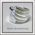 Produktbild: Fingerring 925 Echt Silber Ringgröße 61 Edelschmiede breiter Silberring