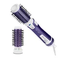 Produktbild: Rowenta Rotierende Warmluftbürste Brush Activ Volume & Shine, Keramikbeschichtung, 2 Bürstenköpfe, mit Schutzhülle, 3 Geschwindigkeitsstufen, Kaltstufe, rotierender Haartrockner, violett, CF9530