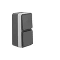 Produktbild: Berker 47803515 Kombination Wechselschalter/ Steckdose AP W.1 grau/lichtgrau
