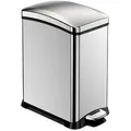 Produktbild: PROREGAL® Mülleimer Rechteckiger Treteimer aus gebürstetem Edelstahl, 8L, Silber silberfarben 15 l | 21,7 cm x 41,9 cm x 38,2 cm