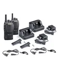 Produktbild: Midland BR02 Pro Z C1524, 2 Radio-Transceiver, professioneller Walkie-Talkie mit 32 Kanälen PMR446, 2 MA-21LKI Kopfhörer, 2 Gürtelclips, 2000 mAh Akkus bis zu 24 Stunden, Schwarz