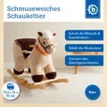 Produktbild: Bieco Plüsch Schaukeltier Pferd 73,5x33,5x53cm | Schaukelpferd Baby | Schaukeltier Baby | Kinderschaukel Indoor | Baby Wippe | Baby Schaukel | Schaukelpferd ab 1 Jahr | Baby Spielzeug ab 9 Monate