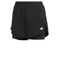 Produktbild: Adidas Damen AEROREADY Made for Training Minimal Two-in-One Shorts, Black/White, XXS
