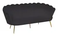 Produktbild: SalesFever Muschelsofa, 3-Sitzer - Samt Schwarz - 395301