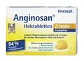 Produktbild: tetesept Anginosan Halstabletten Zitrone - zuckerfrei – Halsschmerztabletten gegen akute Reizungen in Hals & Rachen – 1 x 20 Stück
