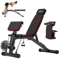 Produktbild: Verstellbare Hantelbank, Klappbar Trainingsbank, 453KG Last Krafttraining Bän...
