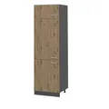 Produktbild: Vicco Kühlumbauschrank R-Line, Hochschrank für die Küche, Artisan-Eiche/Anthrazit, 60 cm