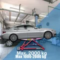 Produktbild: 19230/ Kipphebebühne Mobile Werkstatt Wagenheber Kurzhub PKW Lift 2000kg 2T Rot