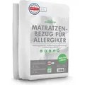 Produktbild: Encasing Premium Milbenbezug Matratzen ǀ Allergiker Matratzenschoner Welldora, fachärztlich getestet, Allergiker Bettwäsche mit Reissverschluss 360° 160 cm x 200 cm x 28 cm