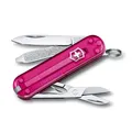 Produktbild: Victorinox Schweizer Taschenmesser, Klein, Classic SD, Multitool, Swiss Army Knife, Geschenk, 7 Funktionen, Klinge, Nagelfeile, Pink Transparent
