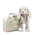 Produktbild: Steiff Kuscheltier Hoppie Hase im Koffer, Süßes Stofftier mit Kunststoffaugen, Kinder, Jungen & Mädchen, Friends, Plüschtier 26 cm, Hellgrau, 080968