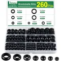 Produktbild: 260 Stück Kabeldurchführunggummi, Durchgangstüllen 7 Größen Gummitüllen Set, ...