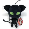 Produktbild: BANDAI - Miraculous - Weiches Stofftier 15cm - Plagg - Offizielle Miraculous Lizenz - Plüsch Kwami Cat Noir Plagg - P50692