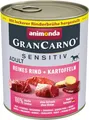 Produktbild: animonda GranCarno Adult Sensitiv Rind + Kartoffeln (6 x 800 g), Nassfutter für ernährungssensible Hunde, Nassfutter für Hunde mit bekömmlichen Zutaten, Sensitives Hundefutter ohne Getreide