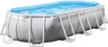 Produktbild: Intex Prism Frame Pool Komplett-Set, oval, inkl. Filterpumpe, weiß, 503x274x122cm