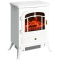 Produktbild: Elektrokamin Kaminofen Flammeneffekt Überhitzungs-Schutz Weiß 41,5x28 x54,8 cm