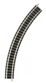 Produktbild: Fleischmann Spur N 9120 Gebogenes Gleis mit Bettung 192 mm R1 45° Schiene 1:160