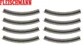 Produktbild: Fleischmann N 9120-S Gebogenes Gleis Radius 1, 45° (8 Stück) - NEU