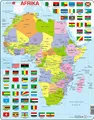 Produktbild: Larsen Puzzle K13 Afrika Politische Karte, Alter 8–12, Geographie Lernen, 70 Teile, Ineinandergreifende Teile, Rahmenpuzzle ohne Box