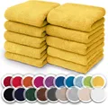 Produktbild: NatureMark Seiftuch 10er-Set Seiftücher 30x30cm 100% Baumwolle, (10-St), Frottier Waschlappen Seiflappen 30 x 30 cm, Gelb