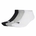 Produktbild: adidas Unisex Cushioned Low-Cut Socks 3 Pairs, Medium Grey Heather / White / Black, 13-14.5