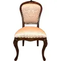 Produktbild: Casa Padrino Esszimmerstuhl Barock Luxus Esszimmer Stuhl Creme Muster/ Braun - Luxus Hotel Möbel - Barock Möbel
