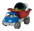 Produktbild: LKW Kipper, recycelt, 6 Teile, Eimer, 2X Sandform, Schaufel, Rechen, 35cm, Sandspielzeug, Sandkasten