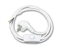 Produktbild: EGB Netzkabel 1,8m Schutzkontaktstecker Schalter weiß Netzkabel