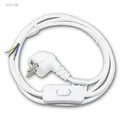 Produktbild: Anschluß-Kabel Schutzkontakt mit Schalter 3x0,75mm² 1,8m weiß Anschlußleitung