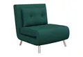 Produktbild: HOMCOM Sessel Schlafsessel, Klappsessel mit Bettfunktion, Einzelsofa mit Kissen (Gästebett, 1-St., Polstersofa), für Wohnzimmer, Schlafzimmer, Dunkelgrün, 77 x 88 x 83 cm