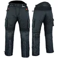 Produktbild: BULLDT Motorradhose Herren mit Protektoren Textil Cargohose Cargo Taschen Hose Kombigeeignet Herausnehmbar waschbar Innenfutter Schwarz - M
