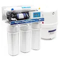 Produktbild: Naturewater NW-RO50-D1 Umkehrosmoseanlage 190 L/Tag, 5-stufiges Trinkwasser Filtrationssystem, Osmose System mit Druckerhöhungspumpe